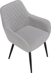 Design fotel, világosszürke/fekete, OSKOR