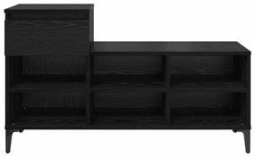 Cipőszekrény fiókkal Musta tammi 102 x 36 x 60 cm Faanyag