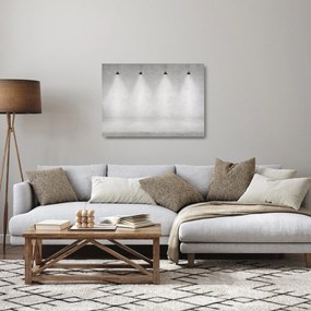 Üveg kép - Betonfal fényekkel (70x50 cm)