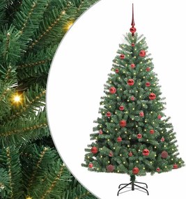 vidaXL Műanyag Hajtogatós Karácsonyfa Zöld 150 cm PVC és fém