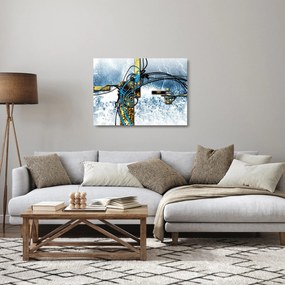 Absztrakt kép (üvegen) (70x50 cm)
