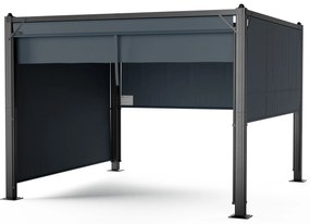 Pantheon Cortina pavilon 3x3 m, időjárásálló, alumínium, porfestett, redőnyök
