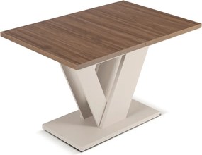 Modern bővíthető étkezőasztal CLARK 120–160 cm dió kasmír