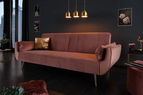 SKAGEN modern bársony kanapé - 215cm - mályva