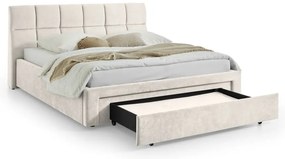 Bézs kárpitozott franciaágy ágyrács nélkül 180x200 cm Canyon – Meise Möbel