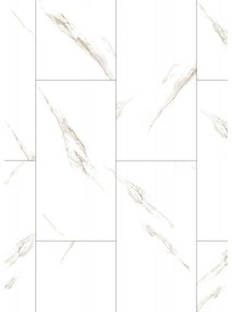 Mexen River White vinil panel minta 610 x 305 mm SPC 6,5 mm, IXPE 1,5 mm, 4 V-nút Jazz White - F1150-S