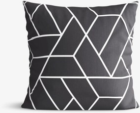 Goldea pamut párnahuzat - mozaik minta, sötétszürke alapon 40 x 40 cm