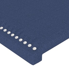 kék szövet LED-es fejtámla 83x16x118/128 cm