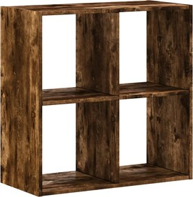vidaXL füstös tölgy színű szerelt fa könyvespolc 68,5 x 32 x 68,5 cm
