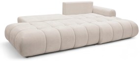 Lutario L II jobb oldali sarokkanapé ágyneműfunkcióval - bézs Venice 2026 vízlepergető szövet