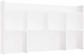 Aldabra NDST 130 fali polc, 128x70x18 cm, fehér