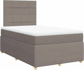vidaXL tópszínű szövet rugós ágy matraccal 120 x 190 cm