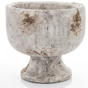 Cyrus design Kaspó cement szürke, barna 19x20x20cm