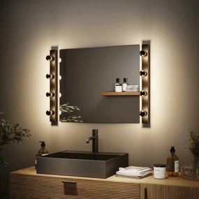 Paulmann 80099 - 4xE14/40W IP44 Fürdőszobai tükörmegvilágító REGULA 230V fekete