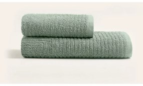 Zöld pamut törölköző és fürdőlepedő készlet 2 db-os - Foutastic