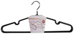 Massa fém vállfa, fekete, 10 db-os szett