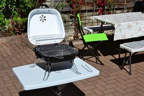 GARTHEN Faszenes hordozható grillsütő fehér