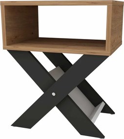 Dohányzóasztal, atlanti fenyő-antracit, 43 cm