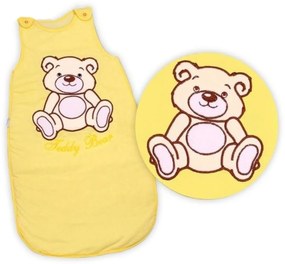 baby nellys teddy mackós hálózsák - sárga, krémszín, újszülöttkortól