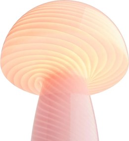 FUNGI TOWN üveg asztali lámpa, rózsaszín