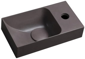 Sapho Sapho, PICCOLINO beton mosogató 30,8x17cm, csaptelep jobbos, sötétbarna, PK30515