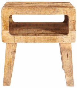 Végasztalok polcokkal 40 x 32 x 46 cm tömör mangófa