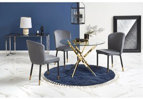 Étkezőasztal ESTEN átlátszó/arany