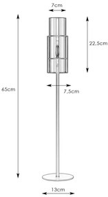 Markslöjd 108560 - Asztali lámpa TORCIA 1xE14/40W/230V 65 cm fekete