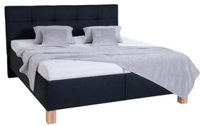 MARIA kárpitozott ágy matraccal és ágyneműtartóval, 180x200 cm, antracit