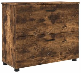 Fürdőszoba bútor szett 4 pcs Füstölt tölgy 30 x 35 x 192 cm