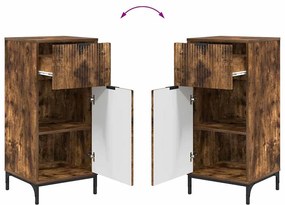 Fürdőszoba bútor szett 2 pcs Füstölt tölgy 39.5 x 36 x 88 cm