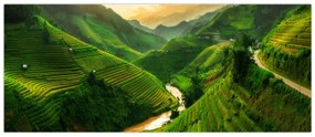 Kép - Mu Cang Chai rizsteraszok (120x50 cm)