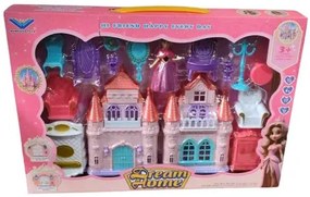 Castle Toy Princess Hercegnő Baba Kastéllyal Kiegészítőkkel Fények és hangok