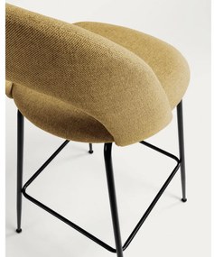 Mustársárga bárszék szett 4 db-os (ülésmagasság 63 cm) Mahalia – Kave Home