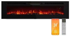 Galeras Smart Intelligens elektromos kandalló, 2 hőmérséklet beállítás, 16 - 30°, LED lángillúzió, IOT csatlakozási lehetőség