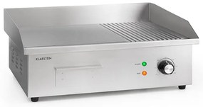 Klarstein Grillmeile 3000GR, elektromos grill, 3000 W, grill lap, 54,5 x 35 cm, sima/bordás