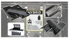 Cattara Gril HYBRID CORE gáz/faszén, 126 x 114 x55 cm