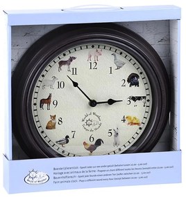 Óra háziállat hangokkal, 30 cm átmérőjű