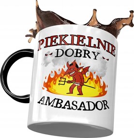 Fekete Bögre Nagykövetnek Pokolian Jó Nyomtatott Bögre Fotóval