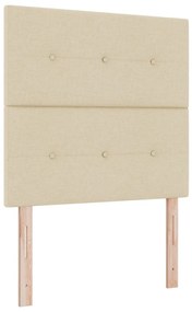 Box Spring Ágy Matraccal Krém Egyszemélyes Szövet