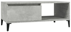 Betonszürke szerelt fa dohányzóasztal 90x50x36,5 cm