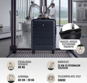 NEW YORK keményfedeles bőröndszett, 3 részes, ABS, sötétkék Deuba