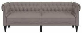 tópszínű 3 személyes szövet Chesterfield kanapé