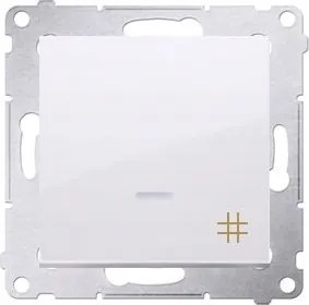 Világító keresztkapcsoló fehér Led kapcsoló Simon 54 DW7L.01/11
