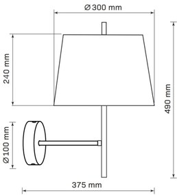 Polux ELENA 325839 Fali lámpa 1x20W/E27 IP20