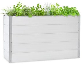 Blumfeldt Nova Grow, kerti ágyás, 150 x 91 x 50 cm, WPC, fa megjelenés, fehér
