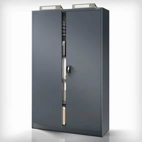 Fém iratszekrény JAN II, 1150 x 1850 x 400 mm, antracit