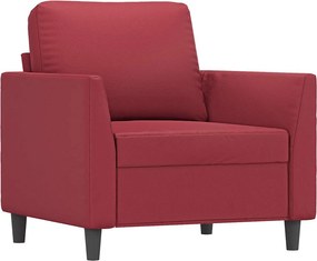 vidaXL bordó műbőr kanapéfotel 60 cm