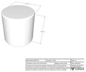 Világoszöld buklé gyerek puff MOON – Vipack