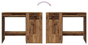 antik fa színű szerelt fa íróasztal 100 x 49 x 75 cm